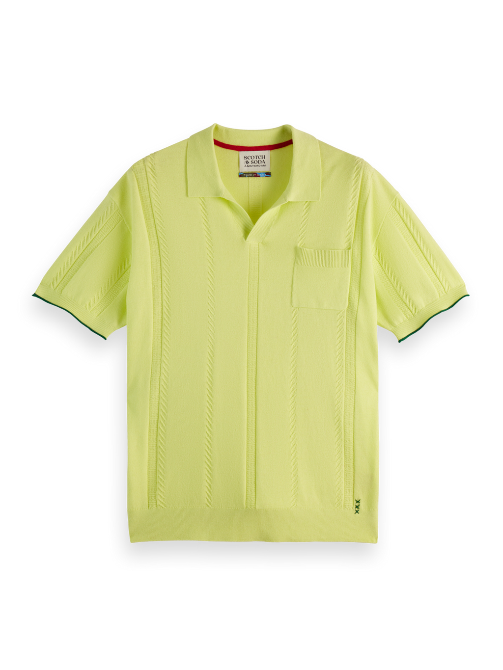 V-Neck Relaxed Fit Knit Polo