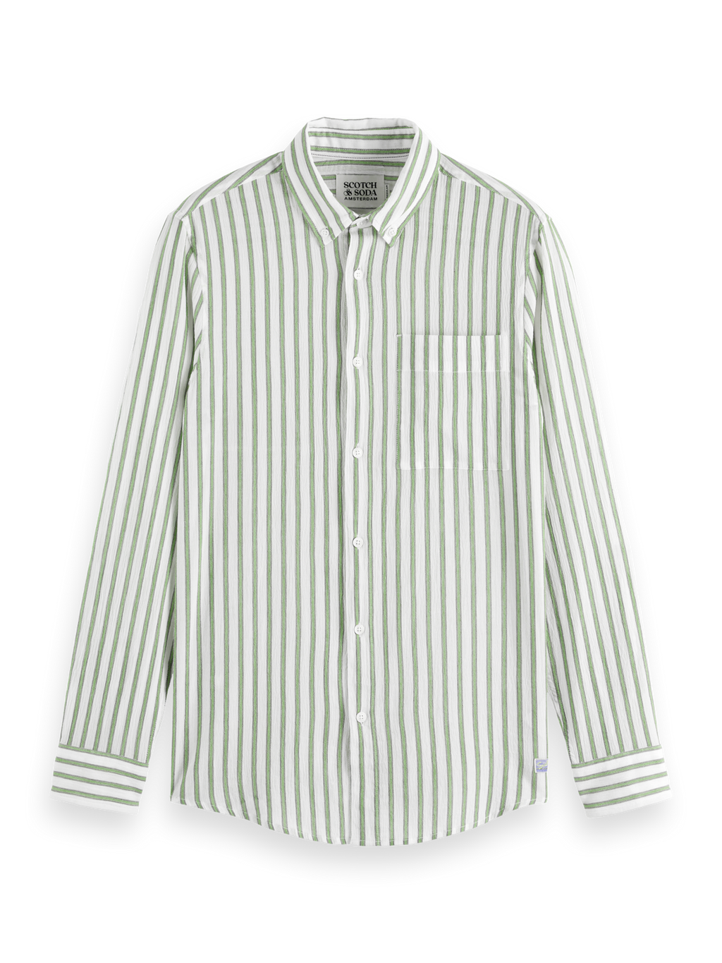 Regular-Fit Crinkle Stripe Shirt