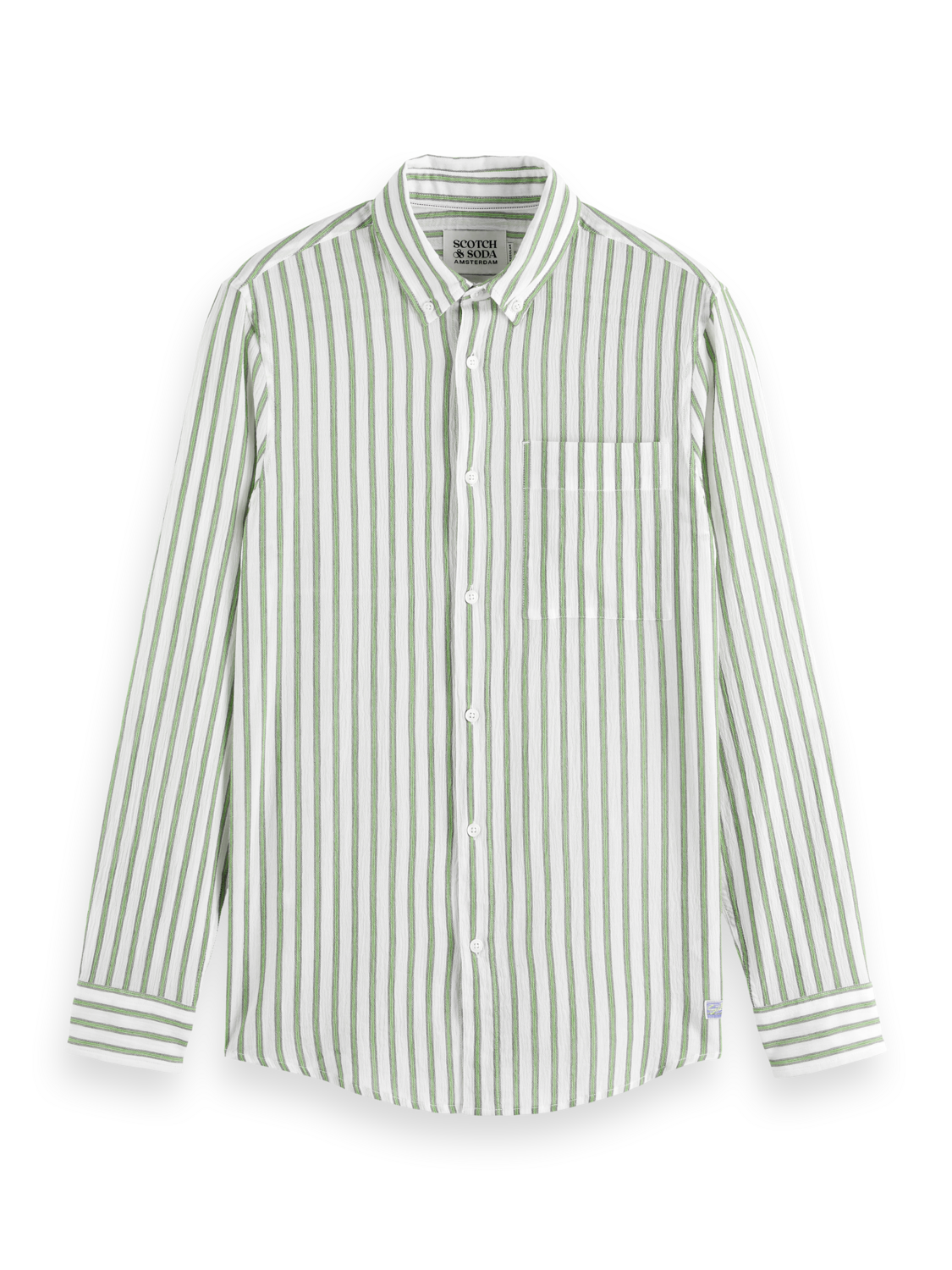 Regular-Fit Crinkle Stripe Shirt