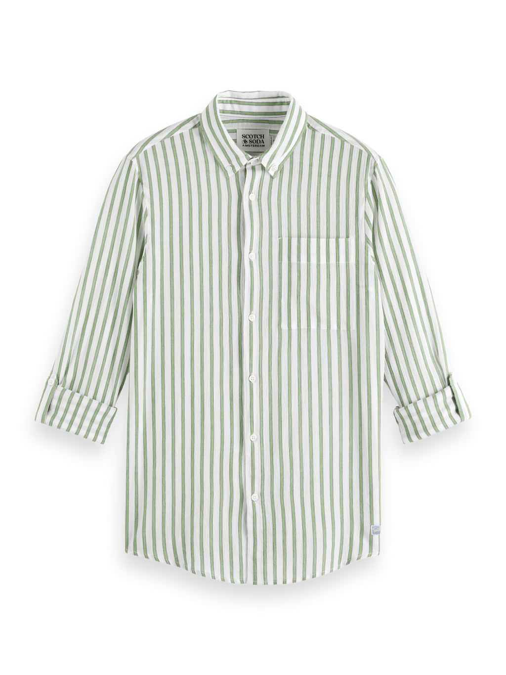 Regular-Fit Crinkle Stripe Shirt