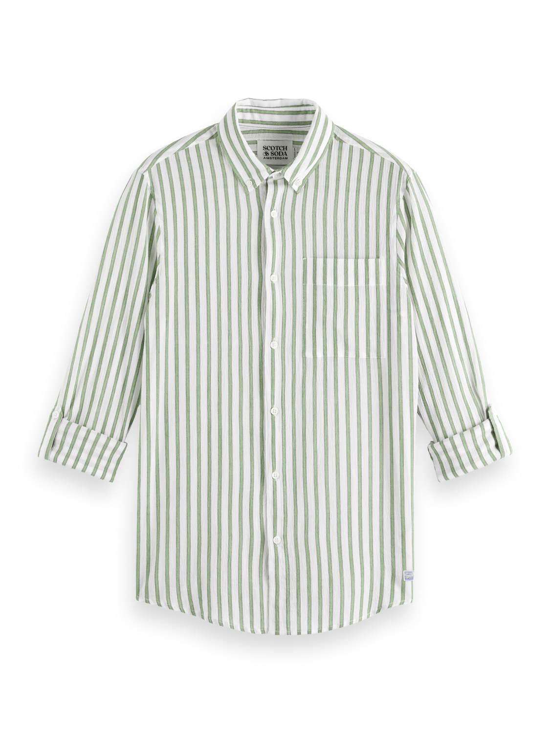 Regular-Fit Crinkle Stripe Shirt