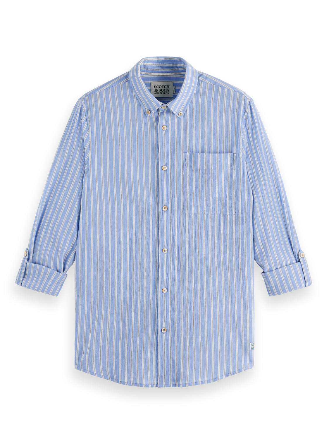 Regular-Fit Crinkle Stripe Shirt
