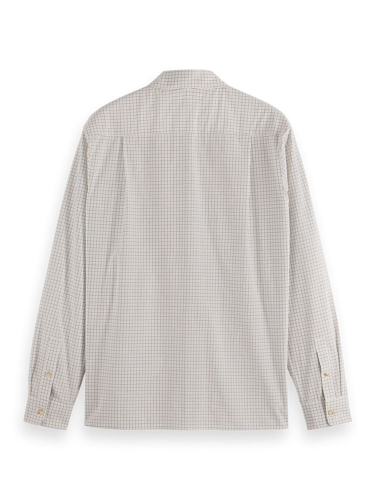 Relaxed Fit Yarn-Dyed Micro-Check Shirt