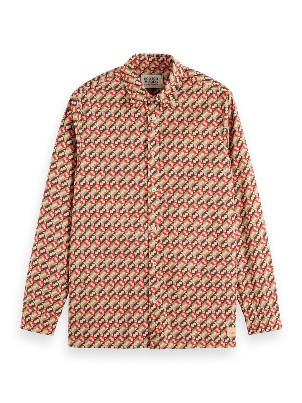 Regular-Fit Geometric Print Shirt
