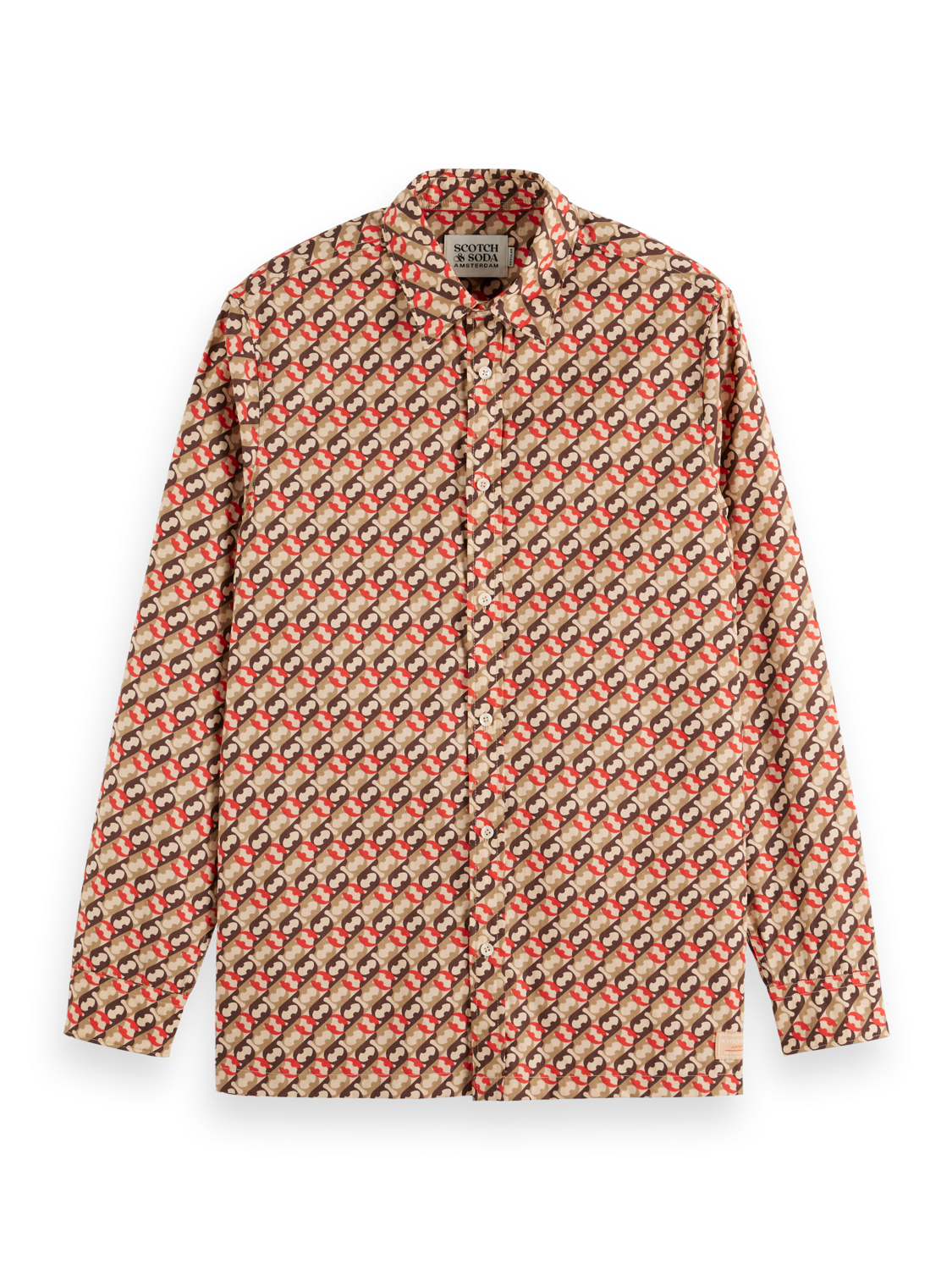 Regular-Fit Geometric Print Shirt