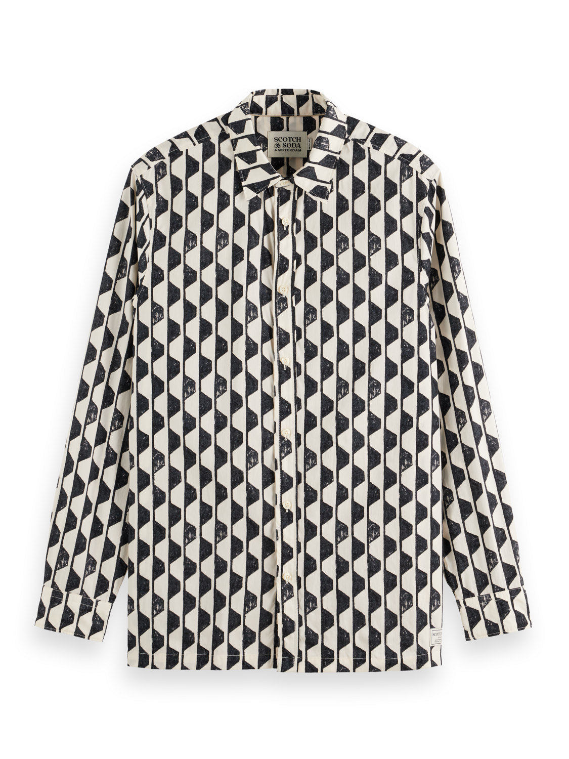Regular-Fit Geometric Print Shirt