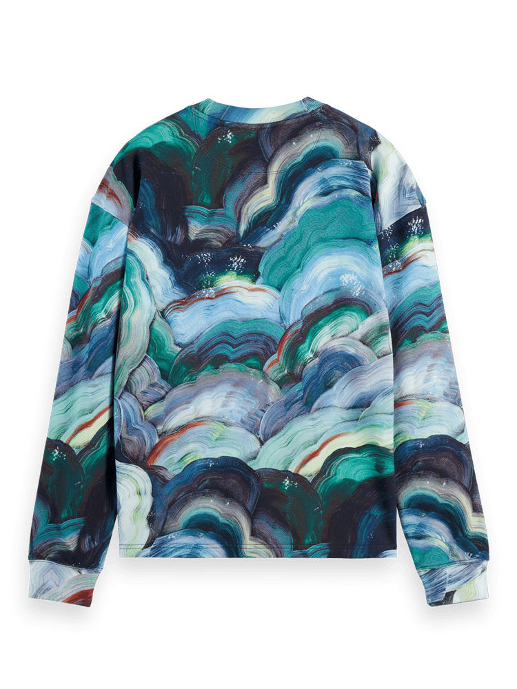 Loose Fit Abstract Print Sweatshirt