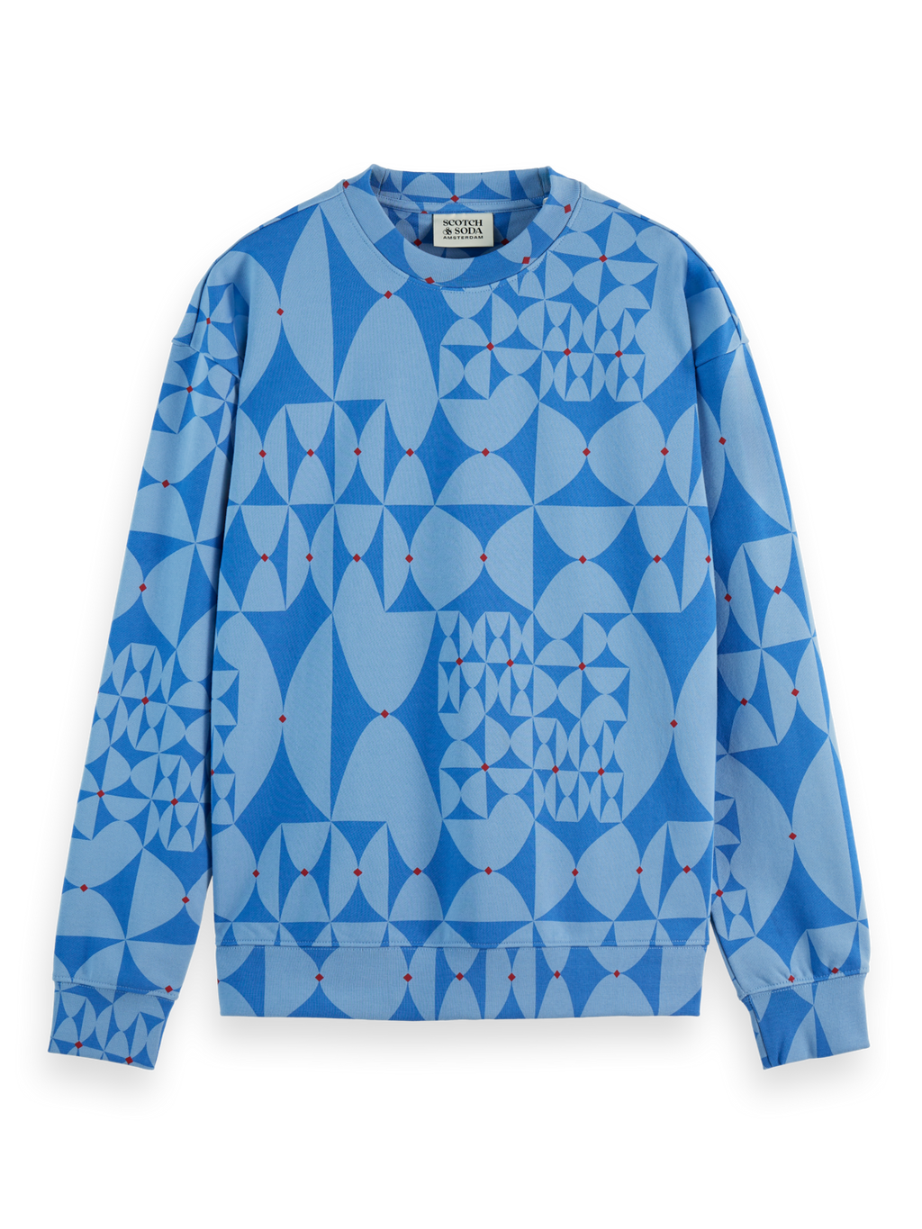 Diamond Print Relaxed Fit Sweatshirt