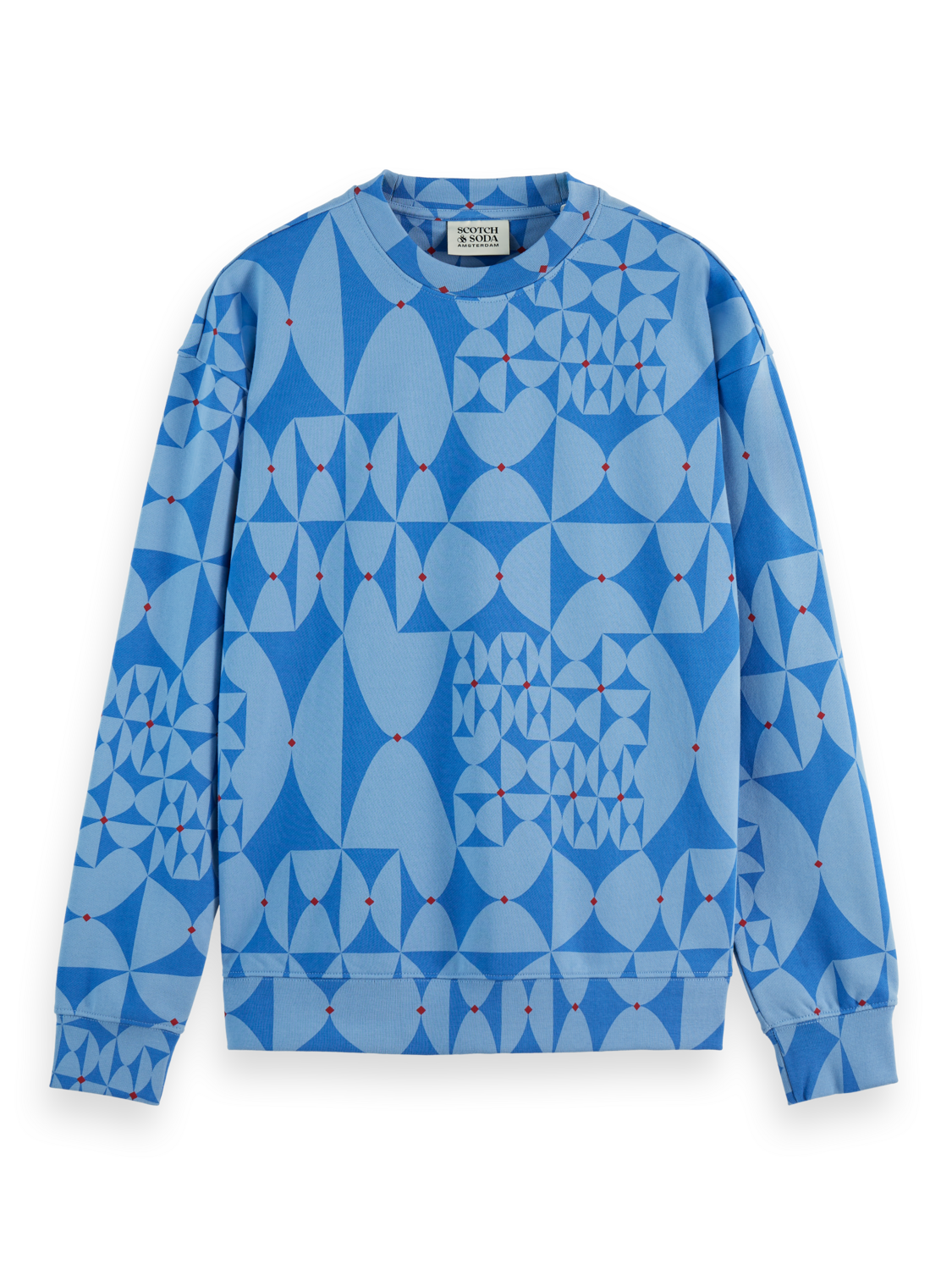 Diamond Print Relaxed Fit Sweatshirt