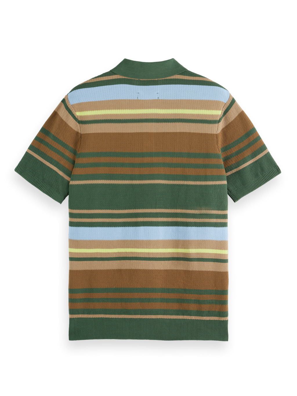 Structured Knit Striped Polo