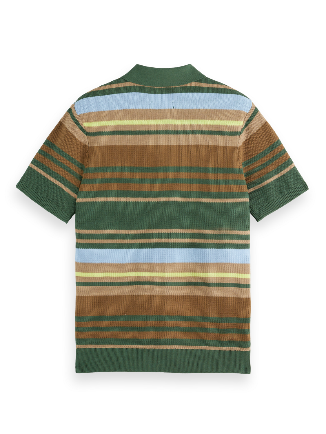 Structured Knit Striped Polo