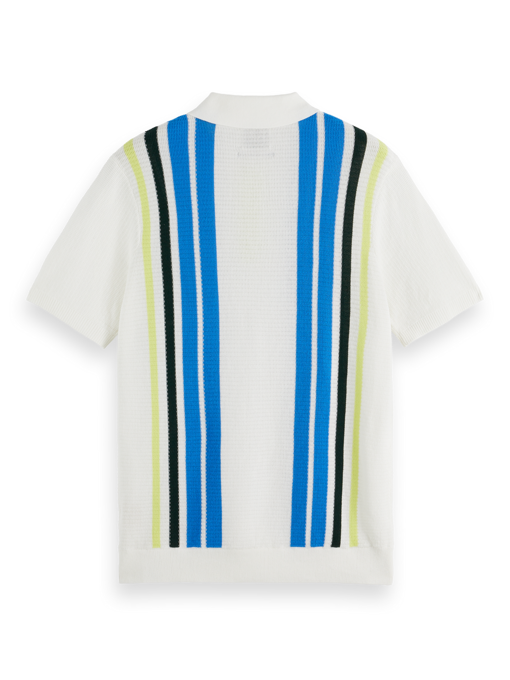 Structured Knit Striped Polo