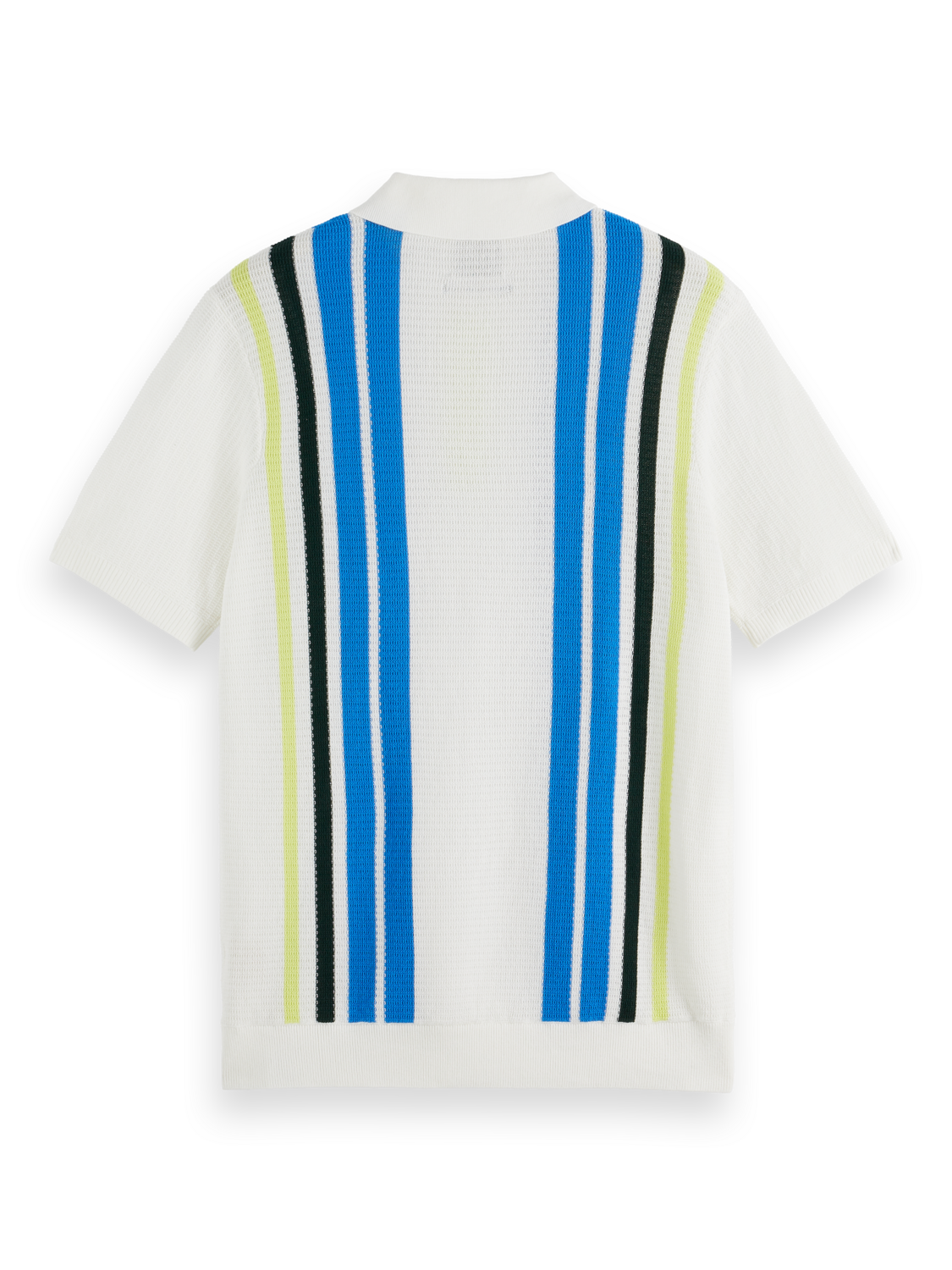 Structured Knit Striped Polo