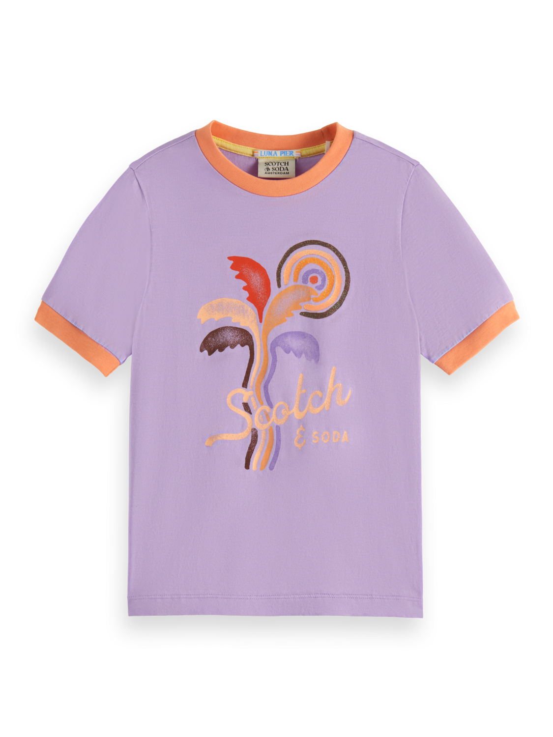 Girls' Regular-Fit Printed Ringer T-Shirt