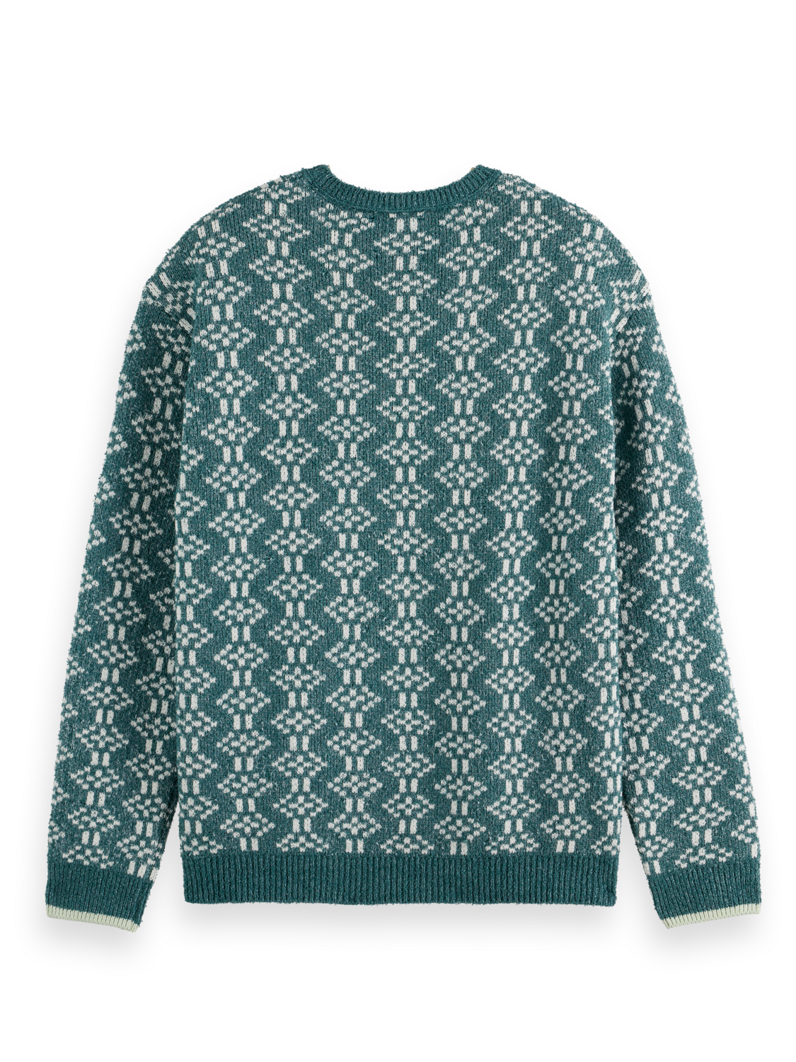 Jacquard Extra Drop Shoulder Crewneck