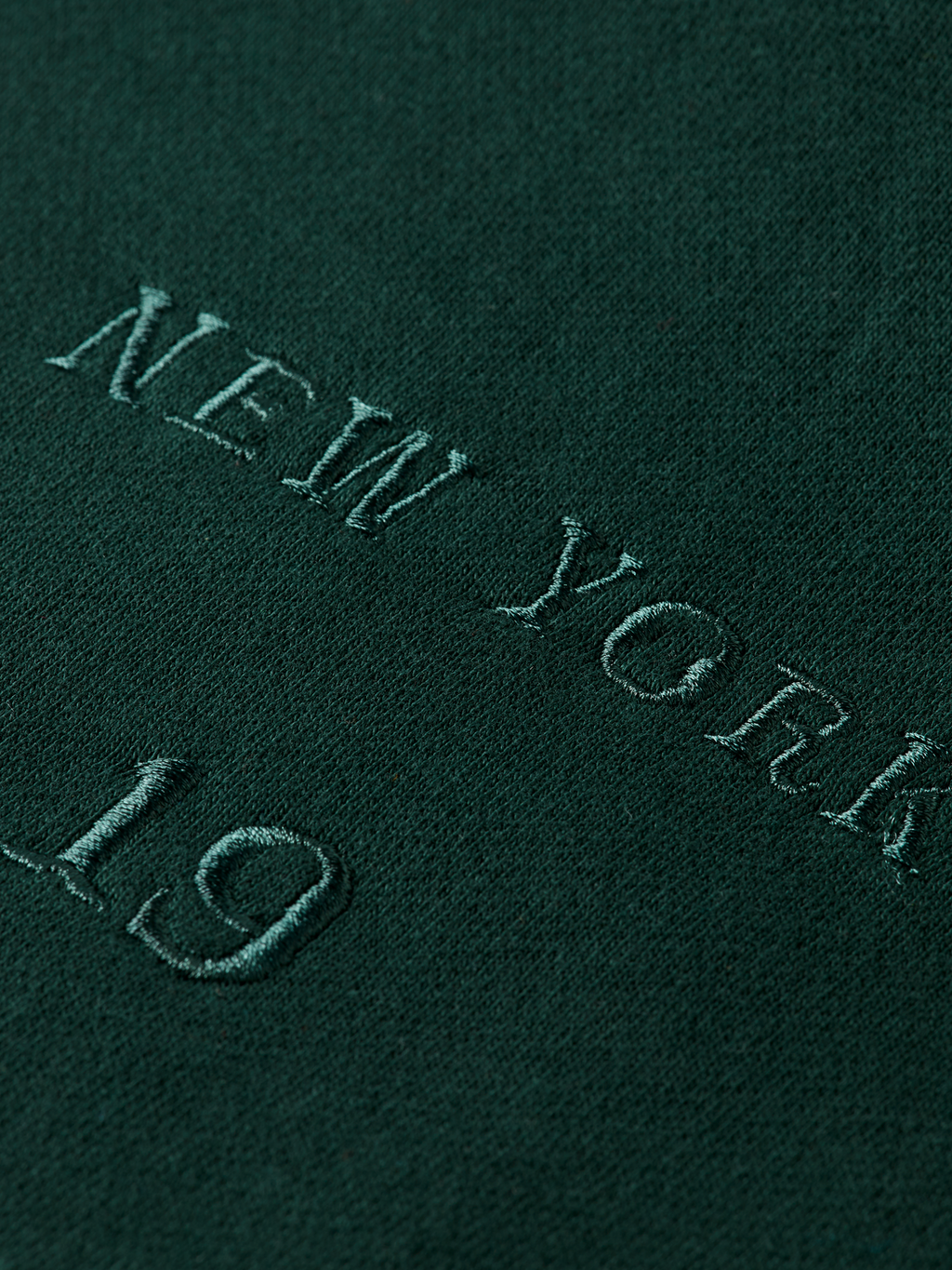 Rib Insert Half-Zip Loose Fit Artwork Hoodie