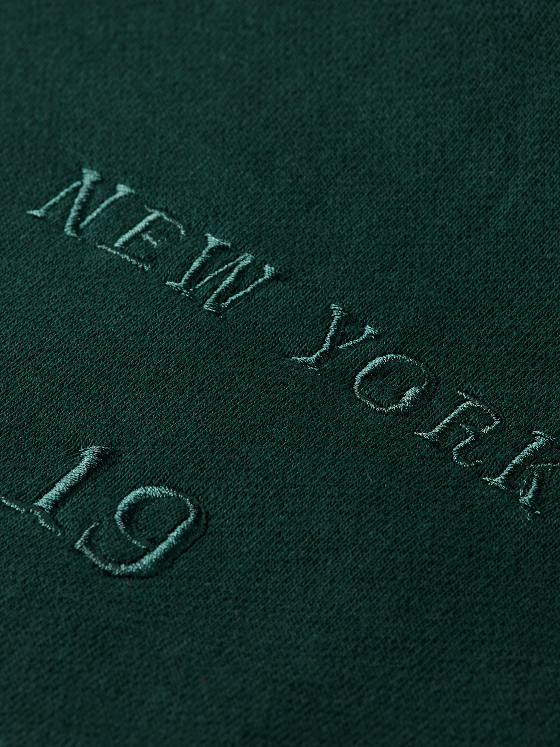 Rib Insert Half-Zip Loose Fit Artwork Hoodie