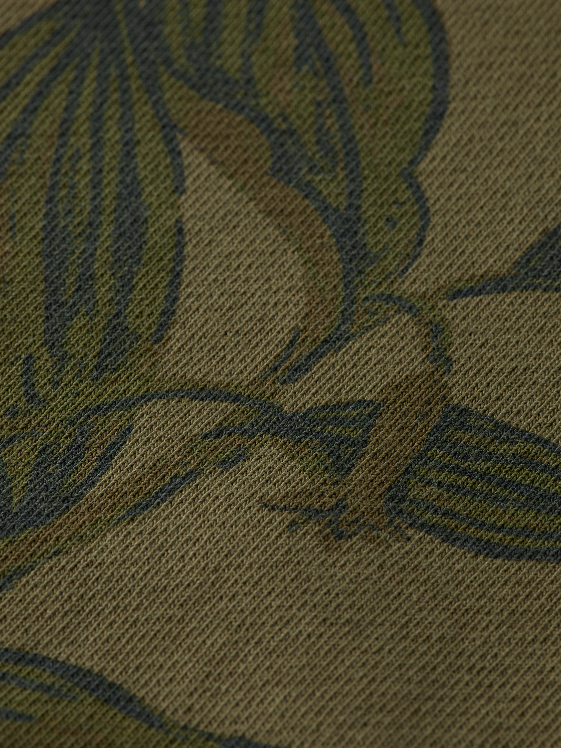 Leaf Print Loose Fit Hoodie