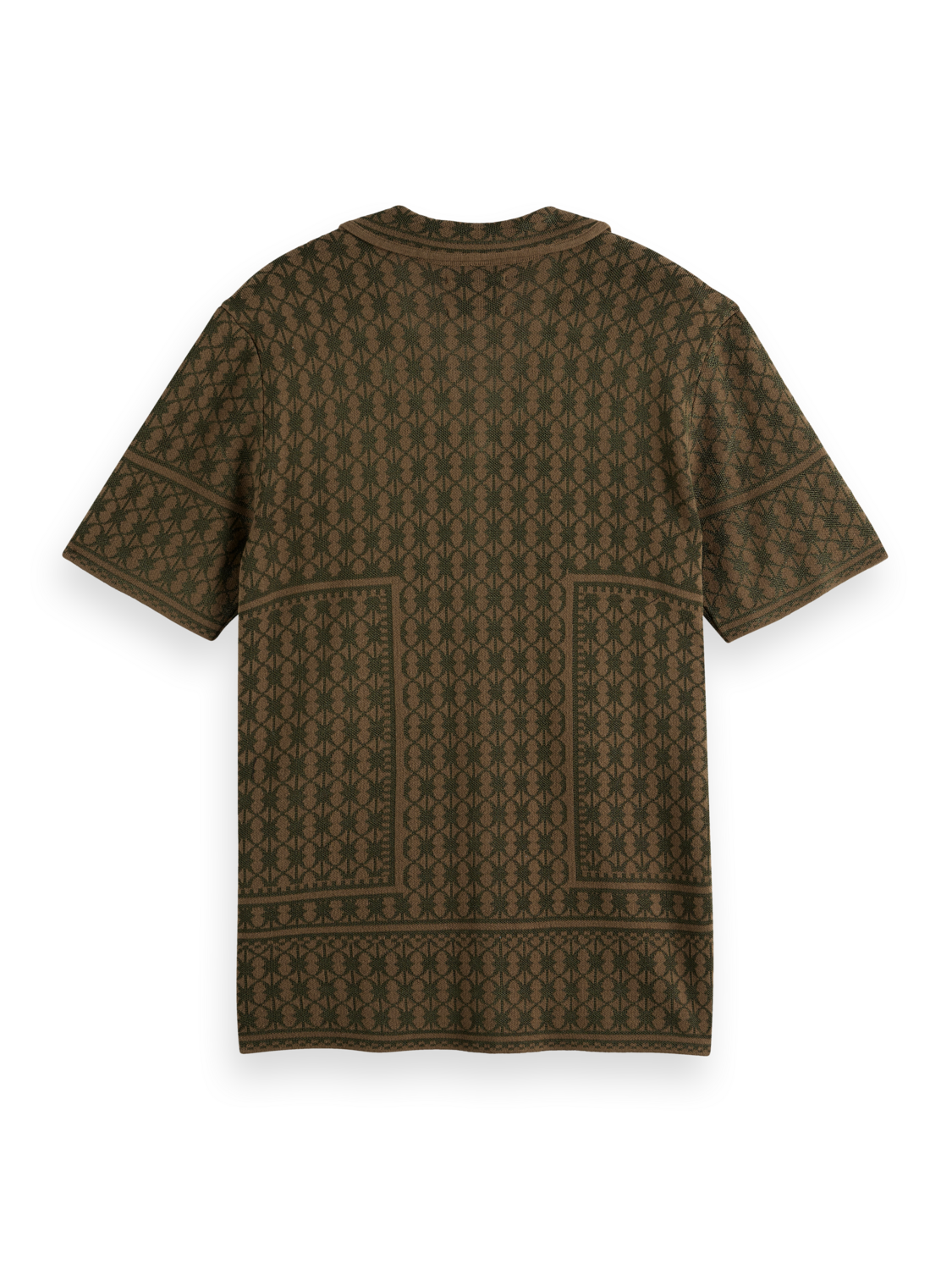 Jacquard Knit Short Sleeve Shirt