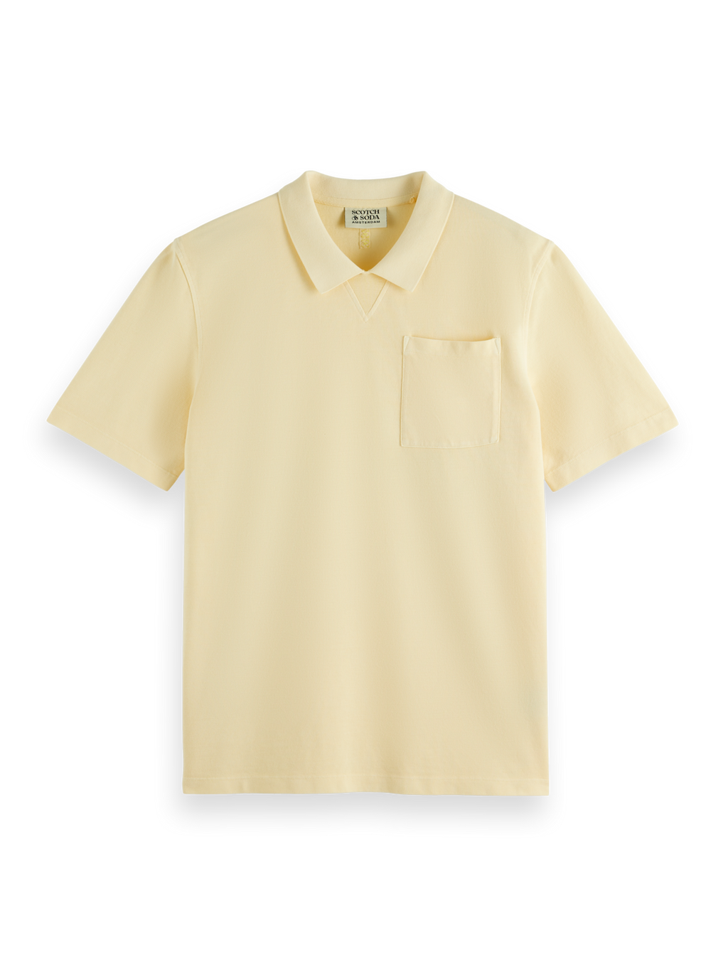 Garment Dye Pique Front Pocket Polo