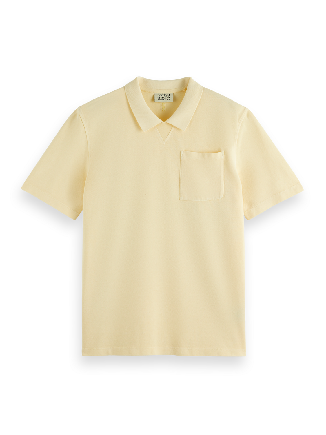Garment Dye Pique Front Pocket Polo