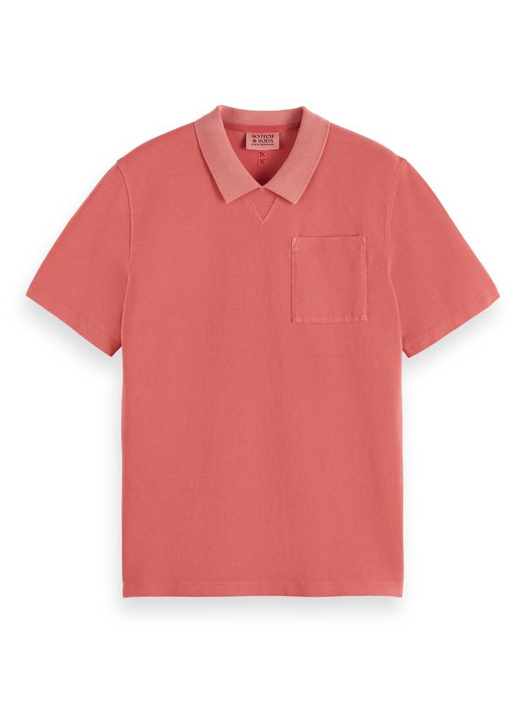 Garment Dye Pique Chest Pocket Polo