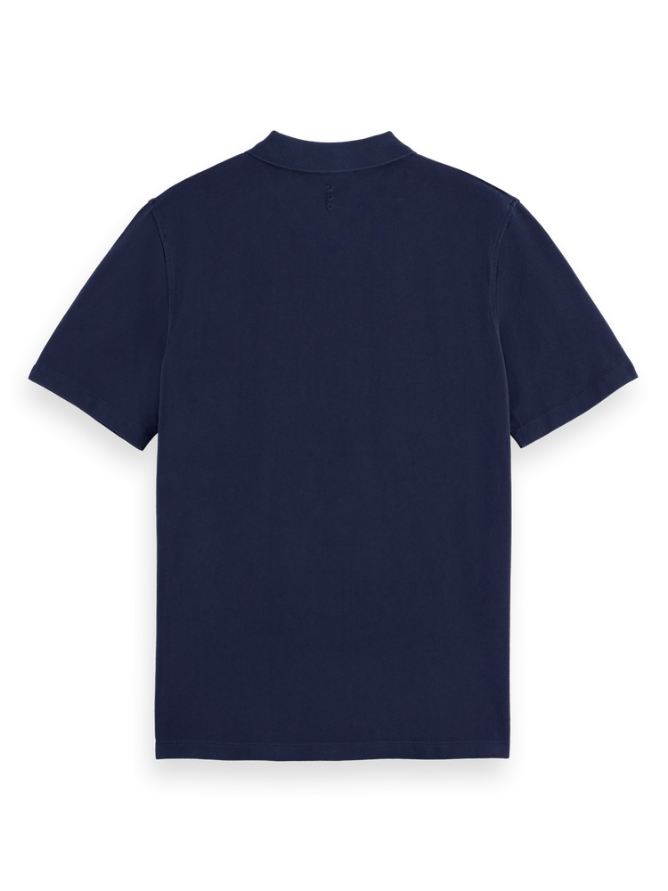 Garment Dye Pique Front Pocket Polo