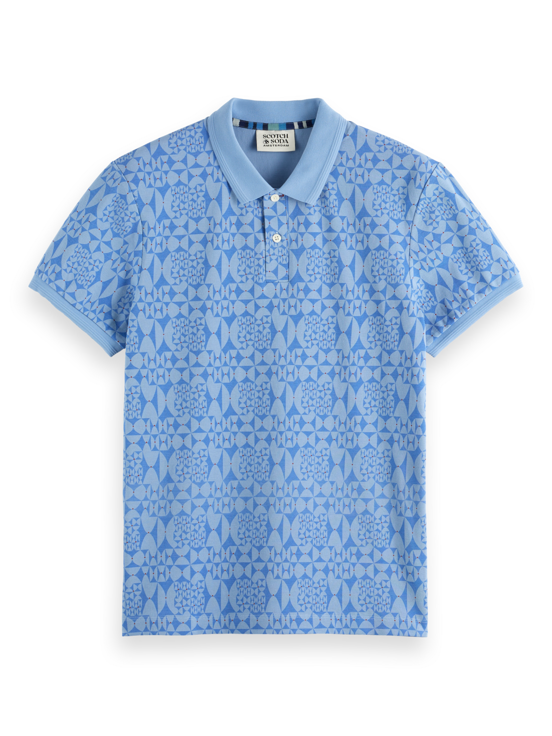 Micro Diamond Print Polo