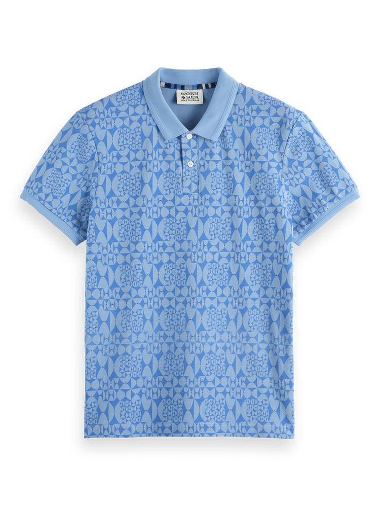 Micro Diamond Print Polo