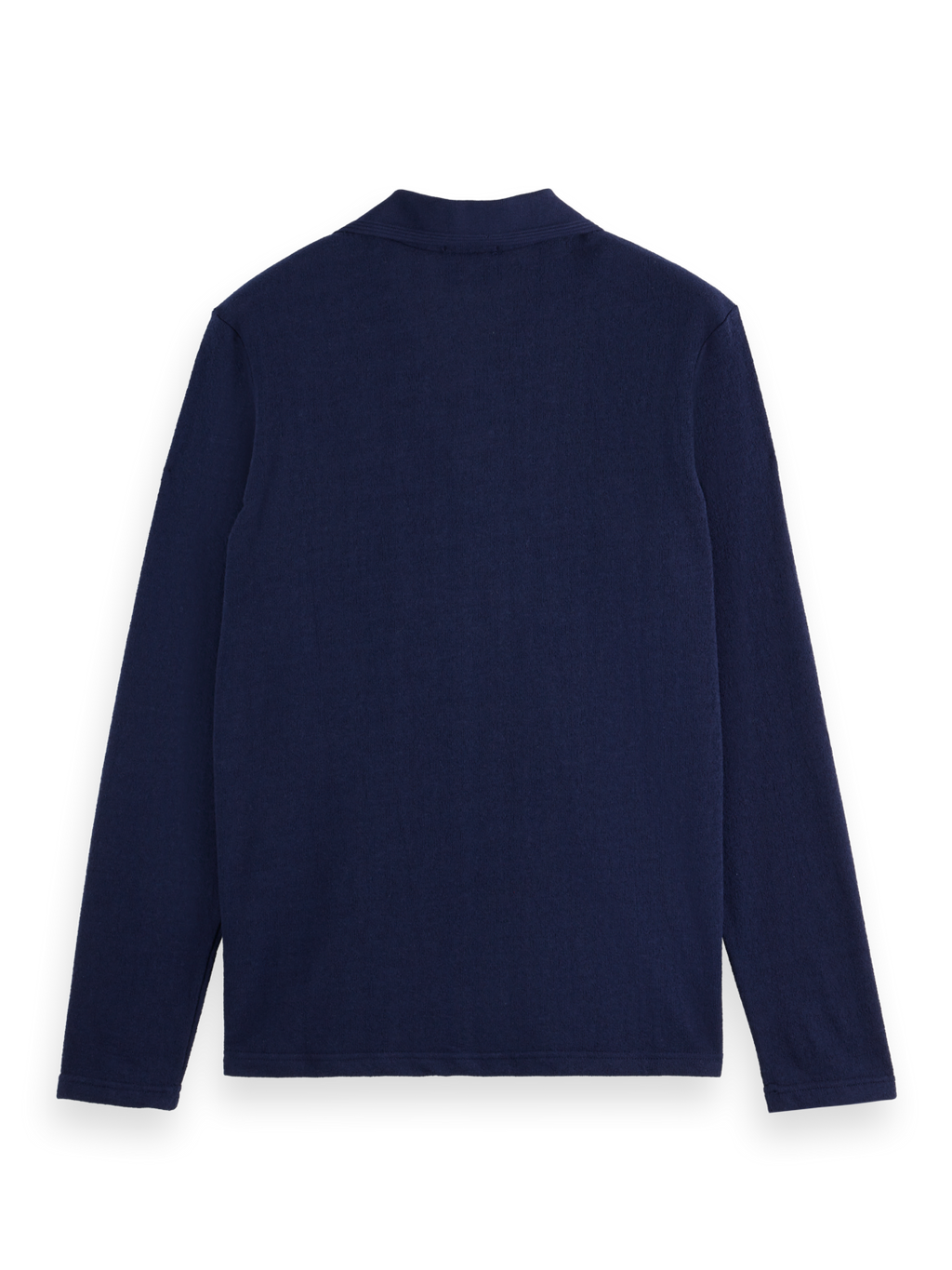 Relaxed Fit Front Pocket Long Sleeve Polo