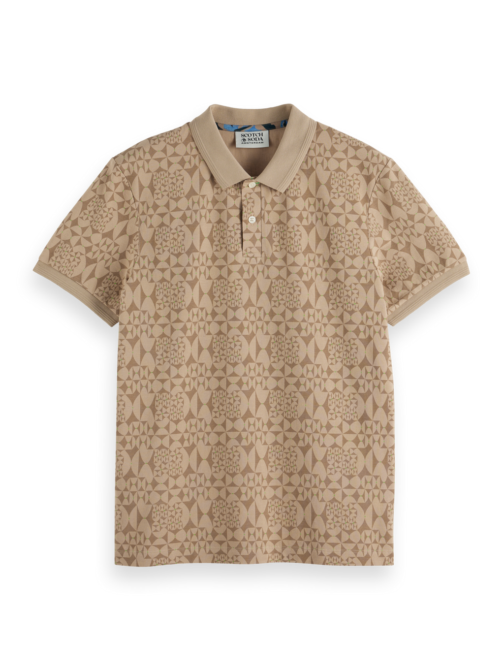 Micro Diamond Print Polo