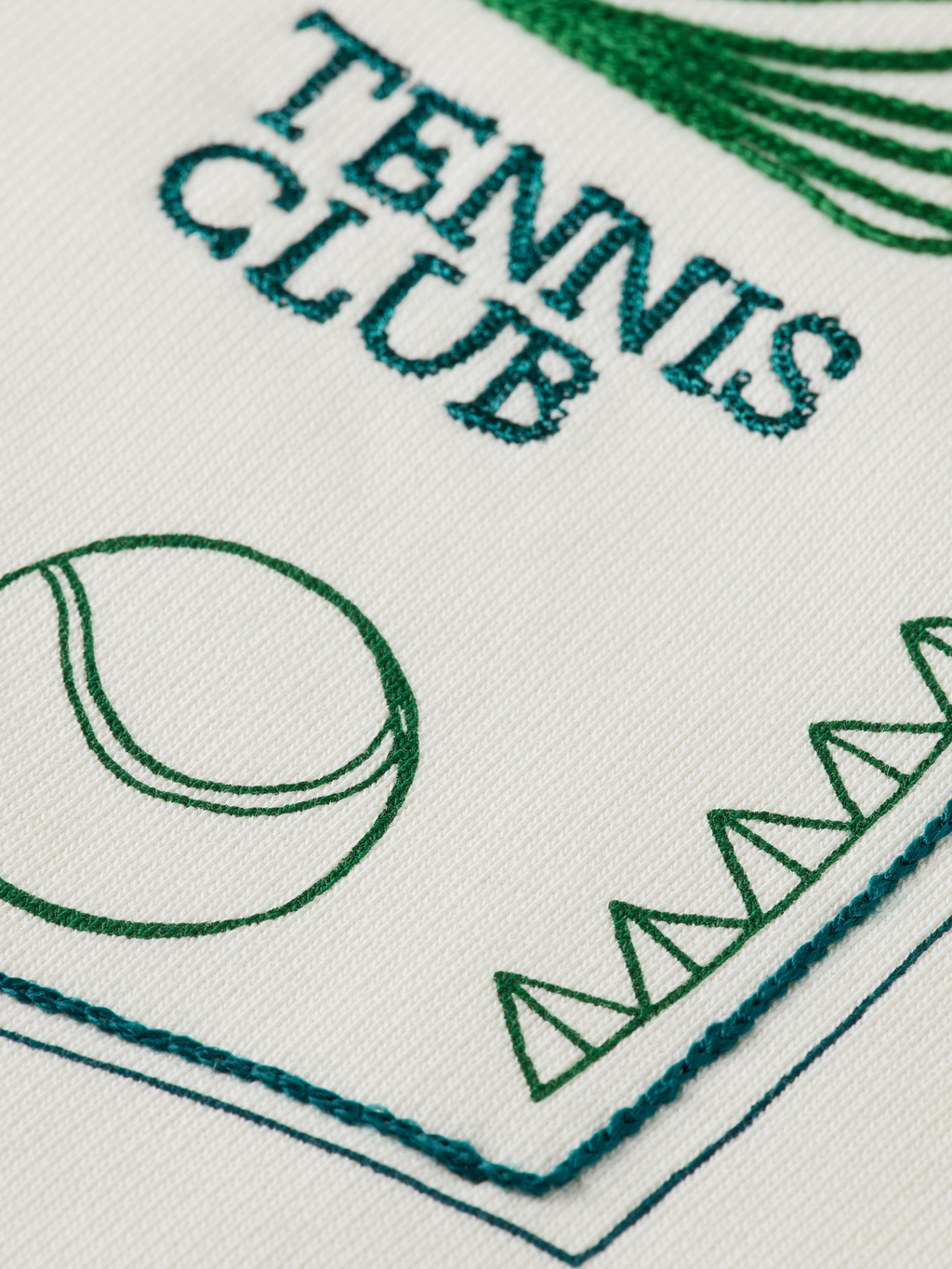 Embroidered Tennis Artwork Relaxed Fit Sweatshirt