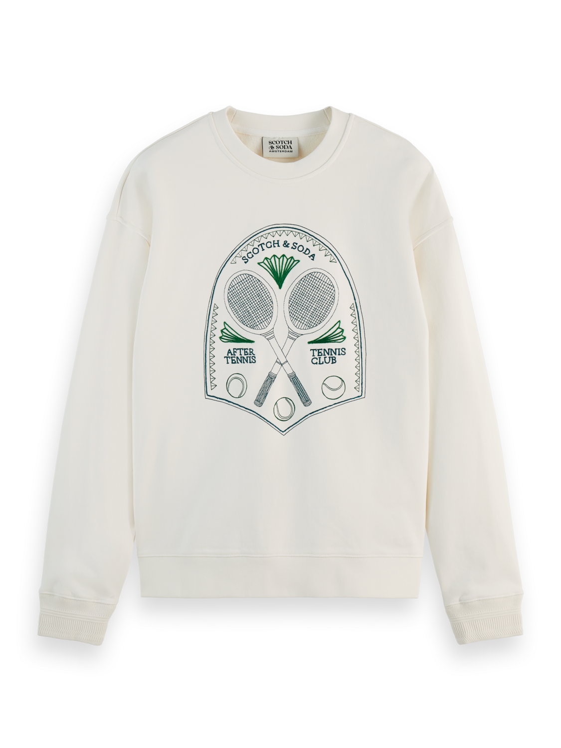 Embroidered Tennis Artwork Relaxed Fit Sweatshirt