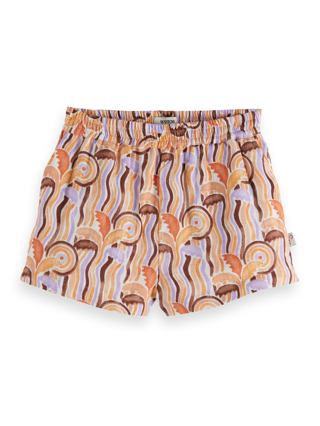 Girls' Crinkle Cotton Printed Short