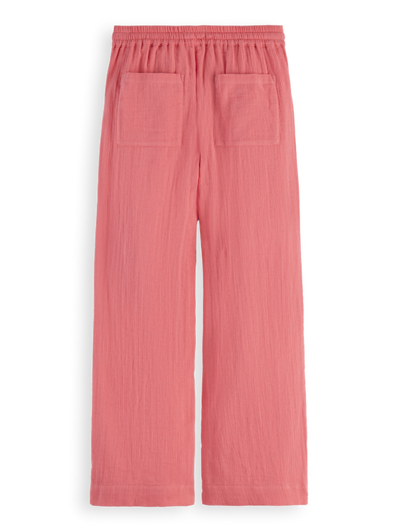Girls' Wide Leg Crinkle Cotton Pant
