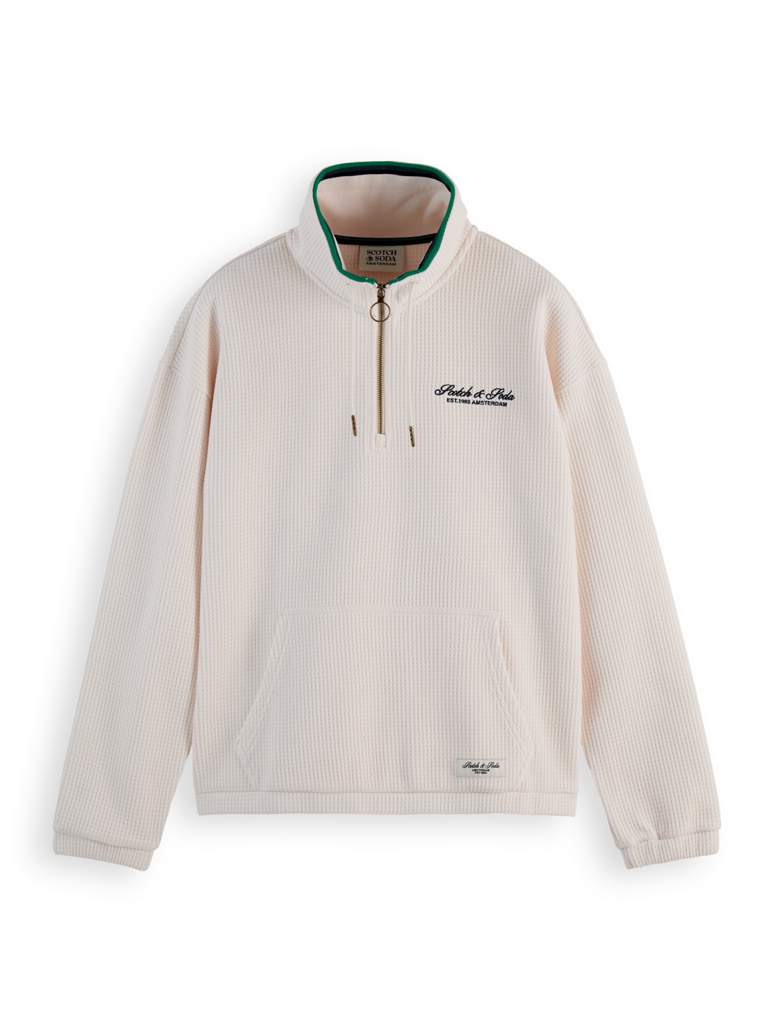 Waffle Half-Zip Sweatshirt