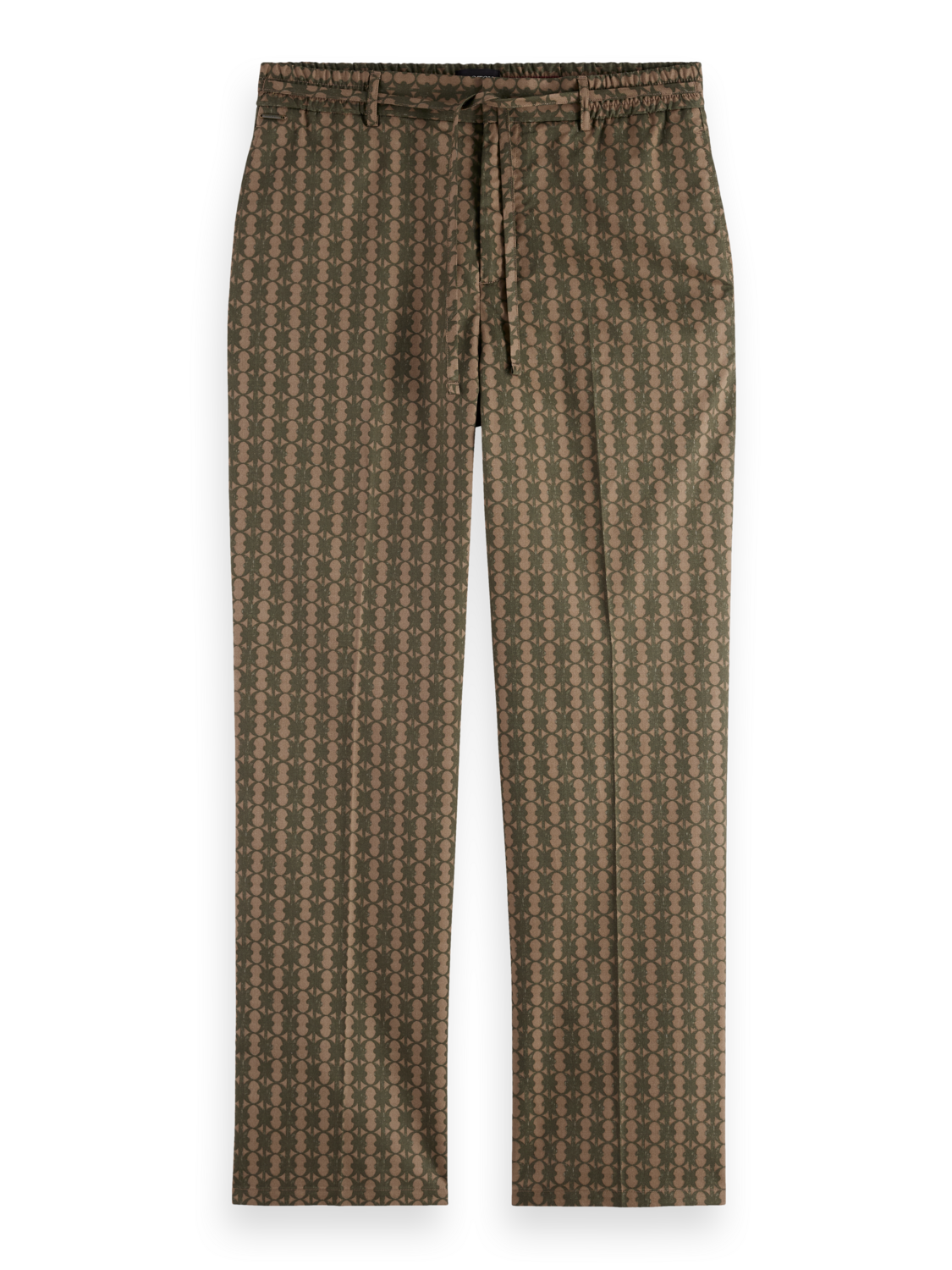 Straight Fit Printed Cotton-Blend Jogger