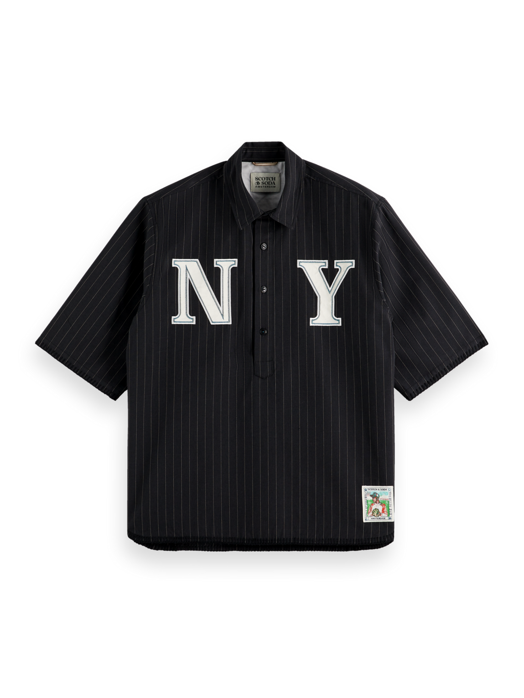 Pinstripe Tailored Baseball Shirt