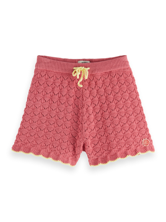 Girls' Scalloped Knit Short