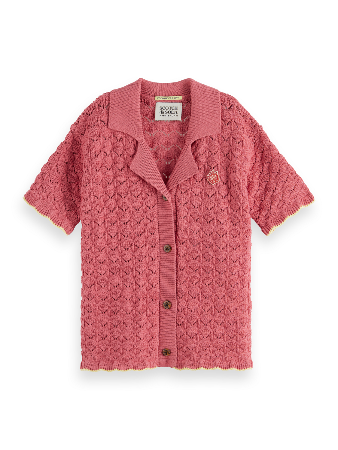 Girls' Scalloped Knit Short Sleeve Shirt