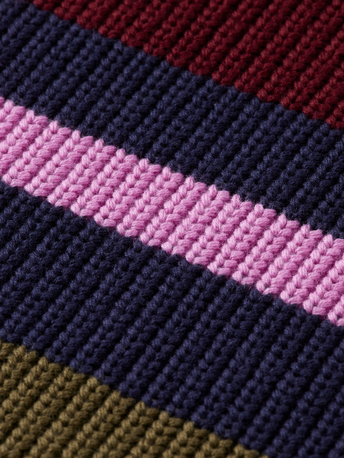 Regular Fit Stripe V-Neck Pullover