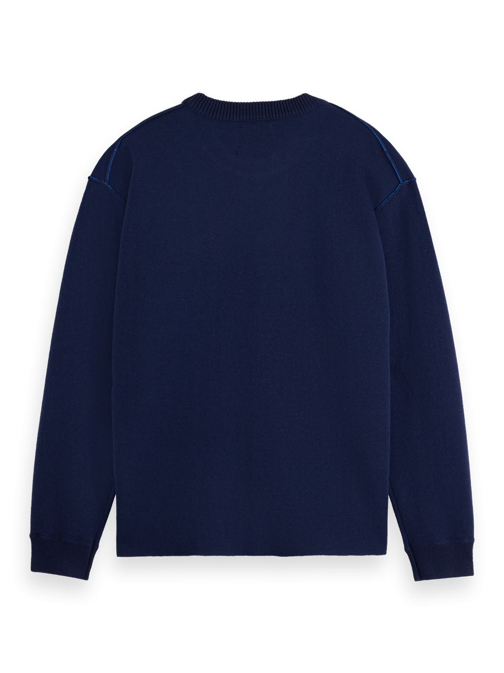 Merino Double Face Drop Shoulder Crewneck