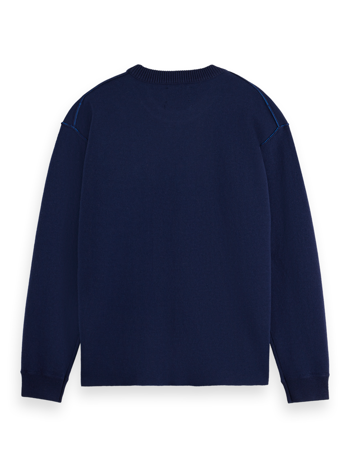 Merino Double Face Drop Shoulder Crewneck