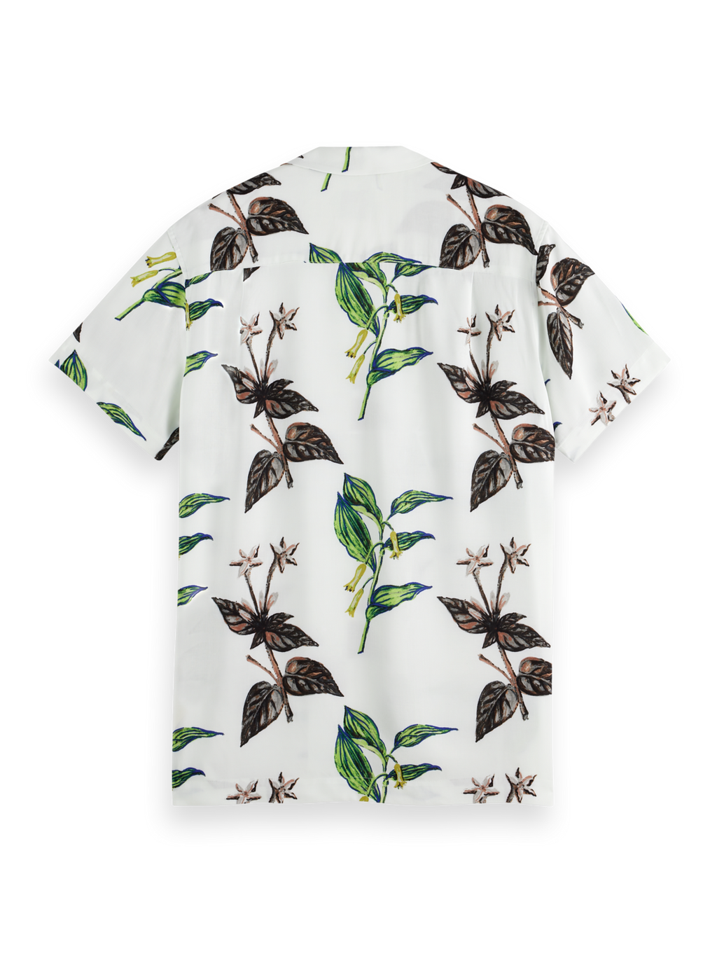 Leaf Printed Regular Fit Short Sleeve Shirt
