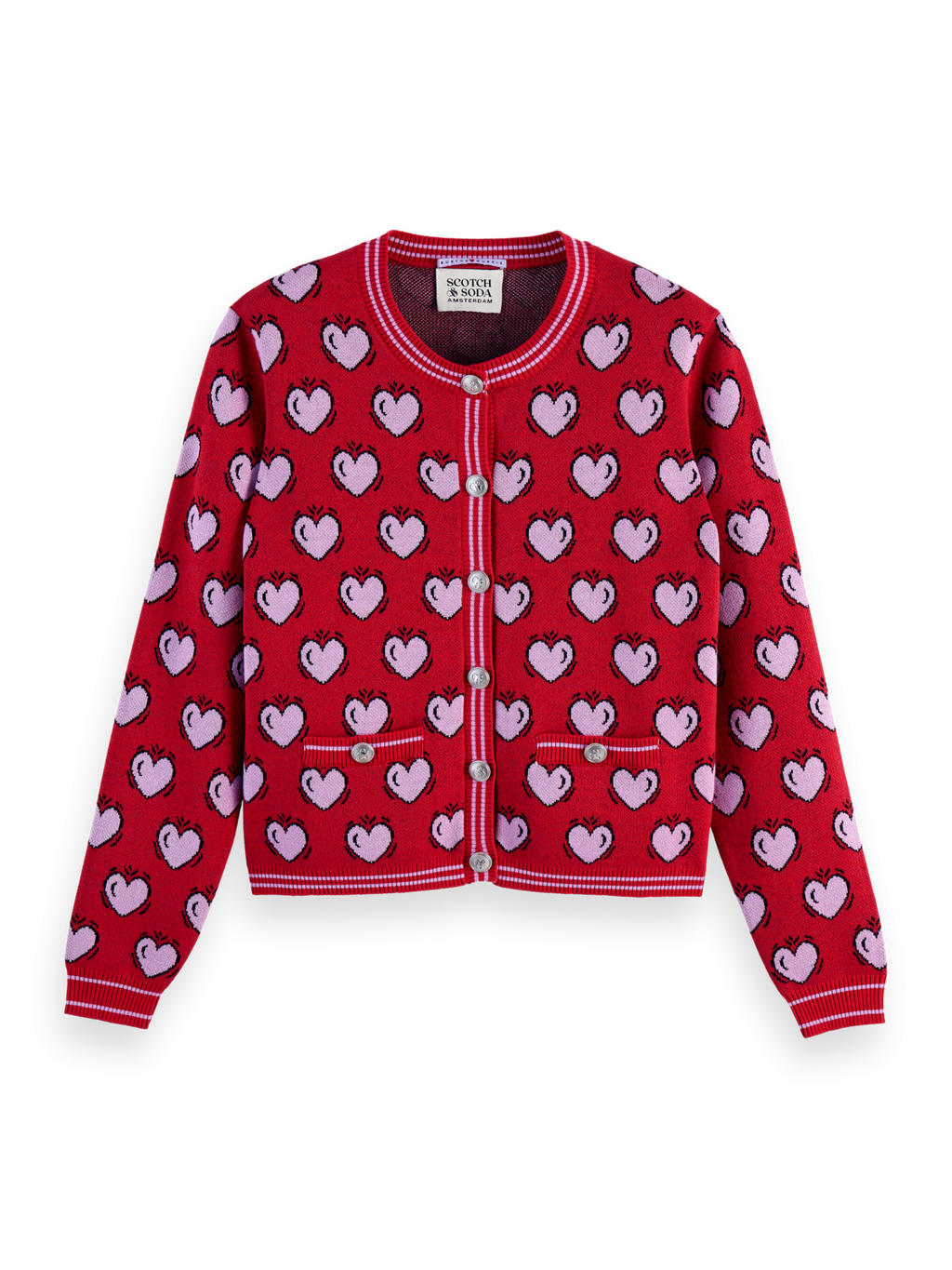 Scotch & Soda x Burton Morris Heart Printed Cardigan