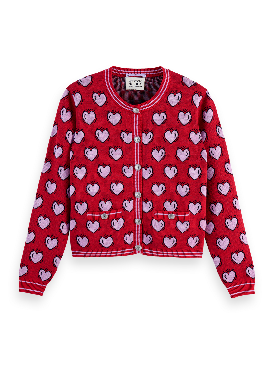 Scotch & Soda x Burton Morris Heart Printed Cardigan