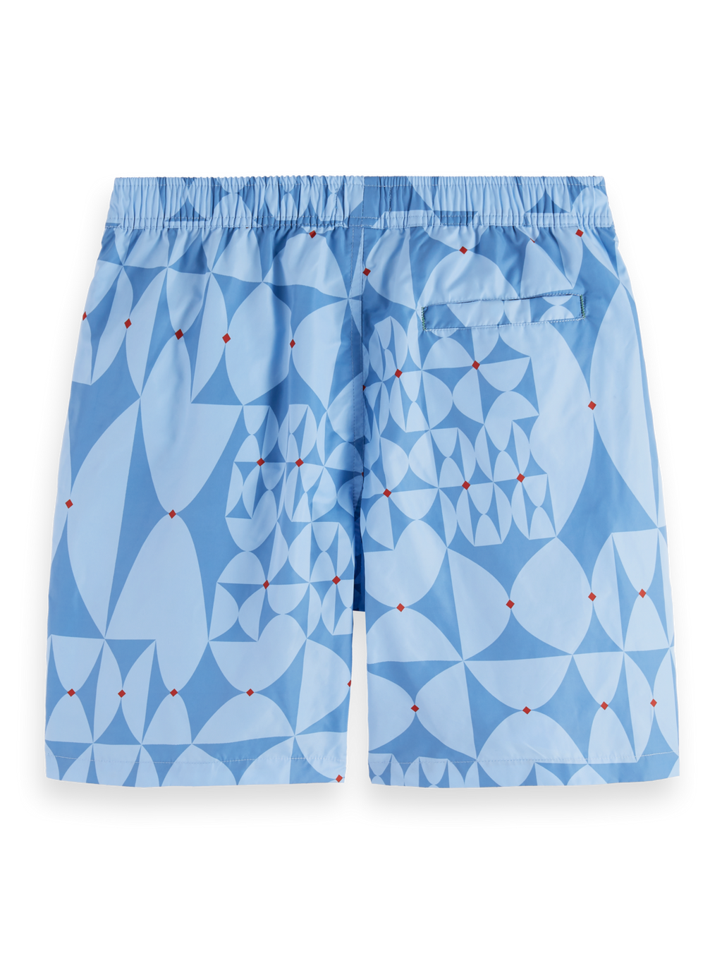 Diamond Printed Mid-Length Swim Shorts