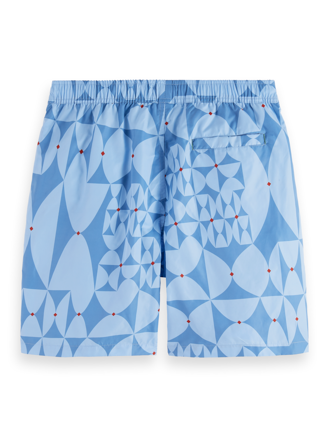 Diamond Printed Mid-Length Swim Shorts