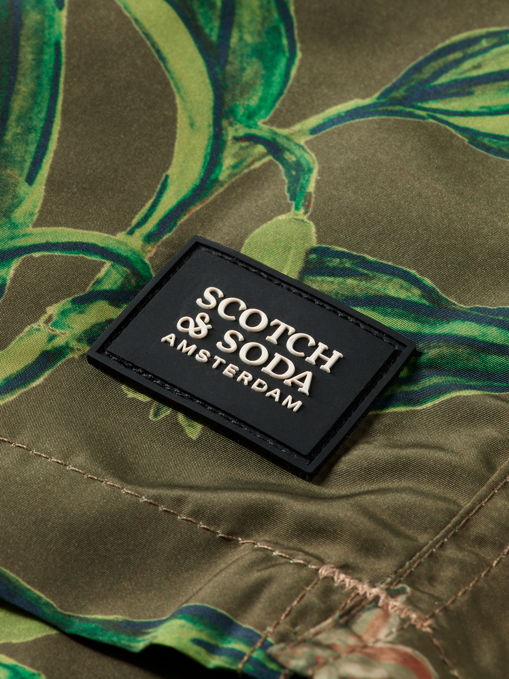 Military Print Mid-Length Swim Shorts