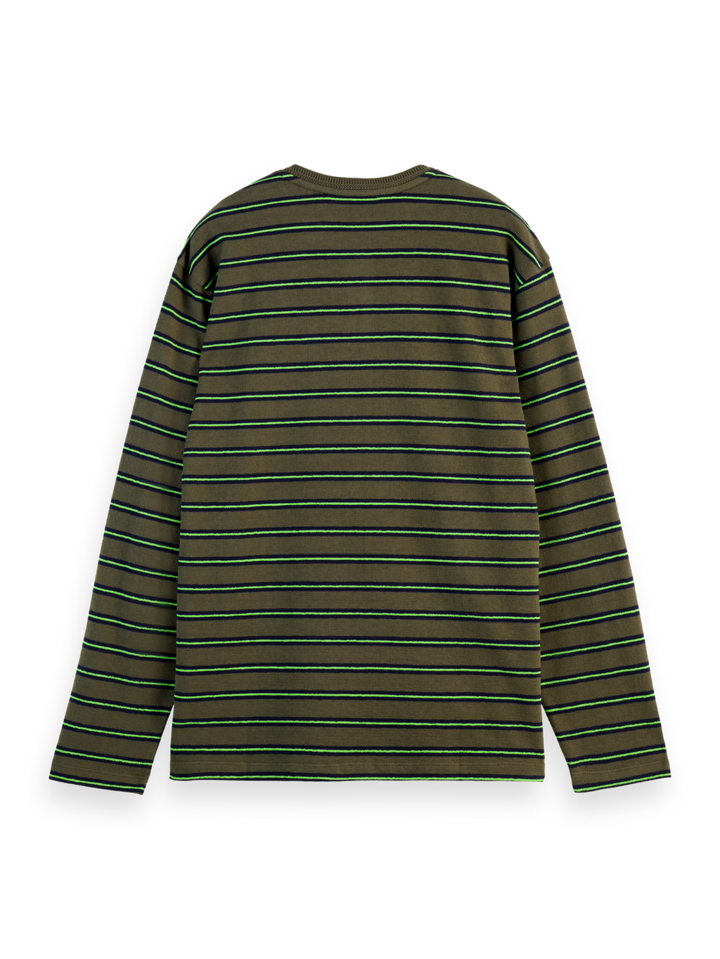 Relaxed Fit Textured Stripe Long Sleeve T-Shirt